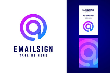 Email sign logo and business card template. 