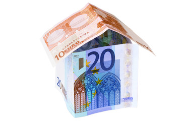 La maison en billets de banque