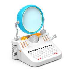 typewriter retro futuristic