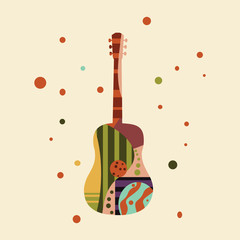 guitar art vector illustration 