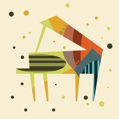piano art vector illustration 