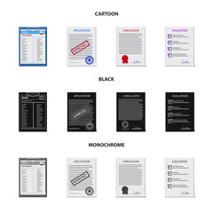 Isolated object of form and document logo. Collection of form and mark stock symbol for web.