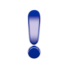 French flag exclamation point - 3d France symbol - France, Paris or patriotism concept