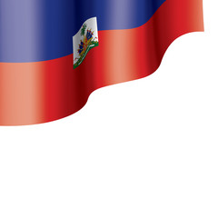 Naklejka premium Haiti flag, vector illustration on a white background