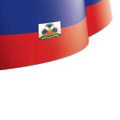 Haiti flag, vector illustration on a white background