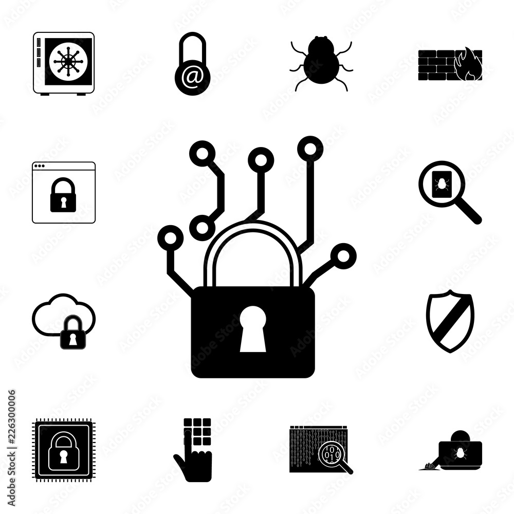 Poster secure password icon web and mobile icon. detailed set of cyber security. premium graphic design. on