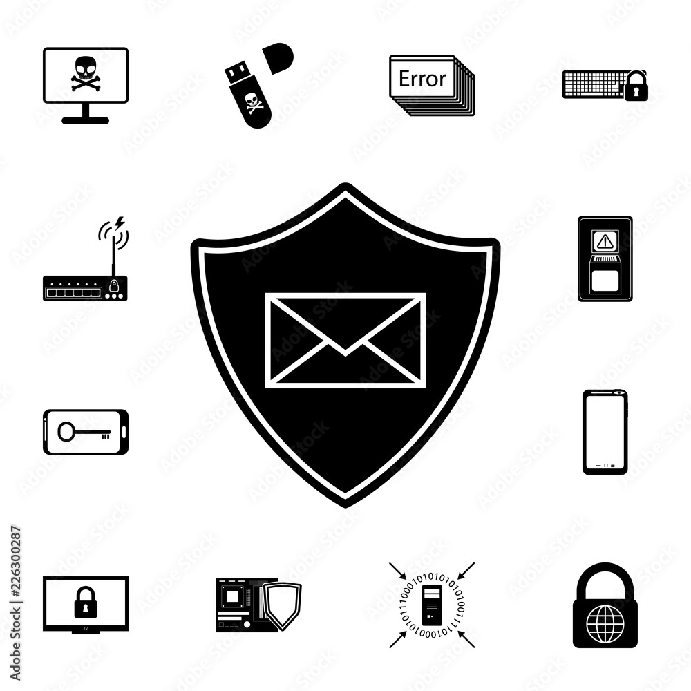 Poster email security concept icon. detailed set of cyber security. premium graphic design. one of the coll