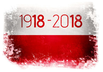 Setna rocznica odzyskania Niepodległości Polski 1918-2018 - obrazy, fototapety, plakaty