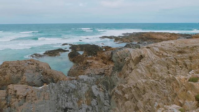 Bedruthan Steps - wonderful rocky coastline in Cornwall