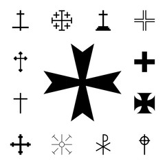 Maltese cross icon. Detailed set of cross. Premium graphic design. One of the collection icons for websites, web design, mobile app - obrazy, fototapety, plakaty