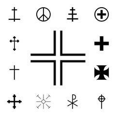 Gamma cross icon. Detailed set of cross. Premium graphic design. One of the collection icons for websites, web design, mobile app