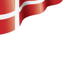 Denmark flag, vector illustration on a white background
