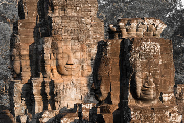  Gesichter am Tempel von Bayon, Angkor, Kambodscha