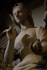 sculpture of an angel inside a church in France