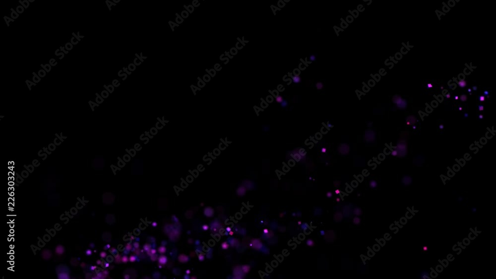 Poster abstract 3d rendering of flying particles. modern cgi background animation. motion design, 4k video,