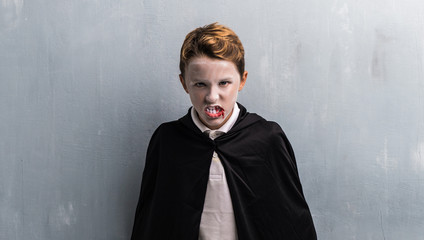 Boy in vampire costume for halloween holidays