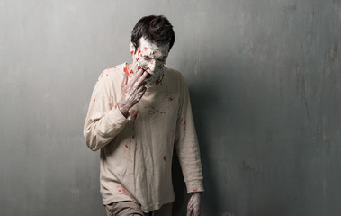 Terrorific zombie.  Halloween holidays