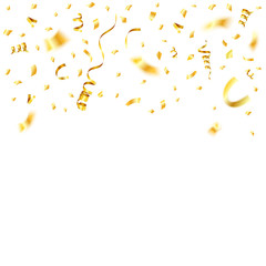 Golden Streamer and Confetti