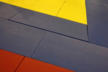 Colorful judo mats