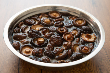 shitake mushroom in water asia ingredient good smell and healthy