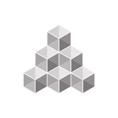 Obraz premium Monochrome vector 3d pattern