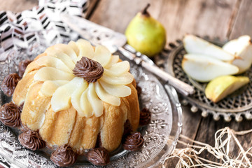 Charlotte poire et chocolat 2