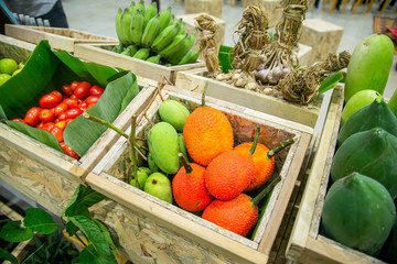 Mix of different dried fruits, product of Thailand.