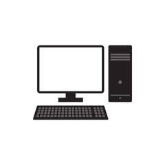 Fototapeta premium Monochrome vector computer