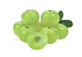 Indian gooseberry isolated on white background