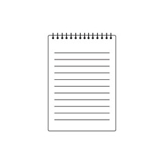 Monochrome vector notebook