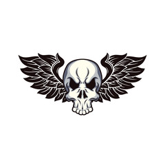 Skull and Wings design