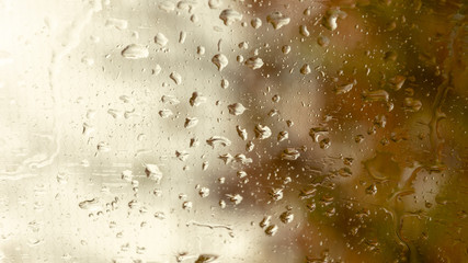 raindrops on the windshield