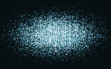 Pixel mosaic blue. Squares abstract blue. Aqua background pattern for design. Azure grunge texture. Halftone effect. Eps10 vector illustration.