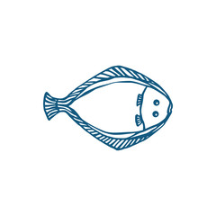 Vector blue fish