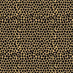 Vector seamless pattern with giraffe skin texture. Repeating giraffe background for textile design, wrapping paper, scrapbooking. Animal textile print. eps10
