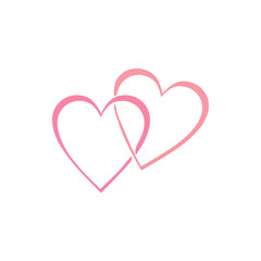Two pink hearts