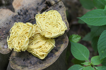 Chinese noodles in the nature