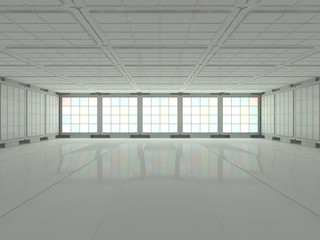 Abstract modern architecture background. 3D rendering