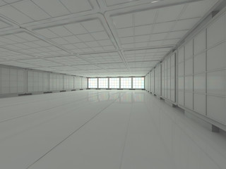 Abstract modern architecture background. 3D rendering