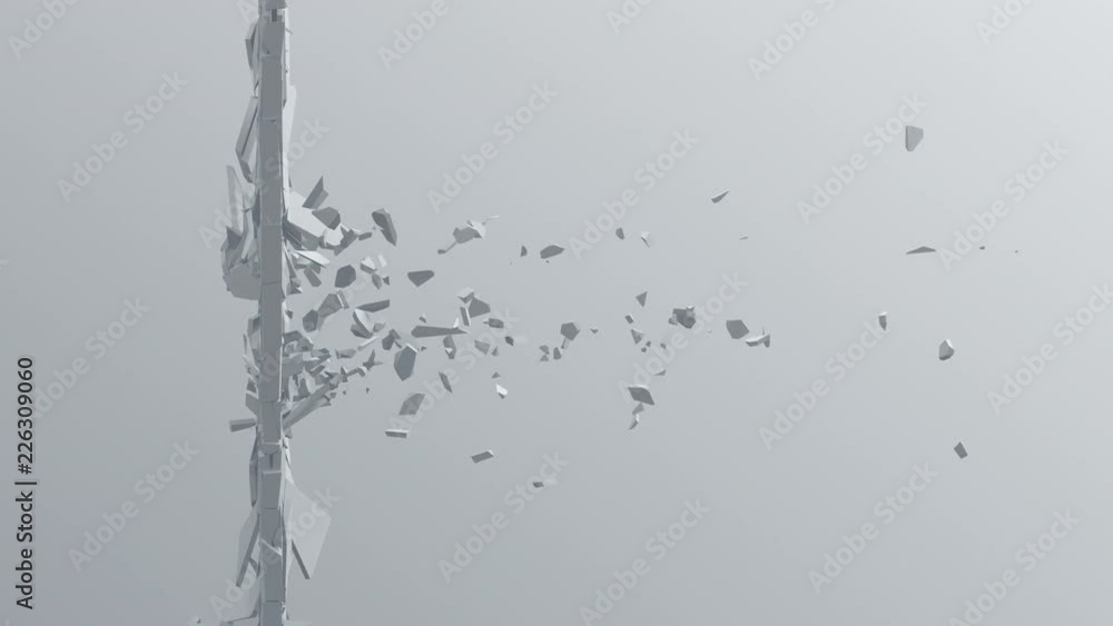 Poster abstract 3d rendering of cracked surface. animated cgi background design with broken shape. wall des