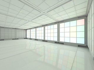 Abstract modern architecture background. 3D rendering