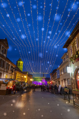 Fototapeta na wymiar Magie de Noël en Alsace et dans les rues de Rosheim