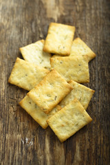 Homemade olive oil crackers