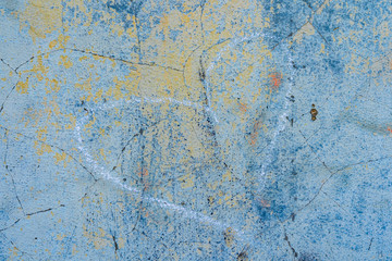 white heart drawing on a painted wall