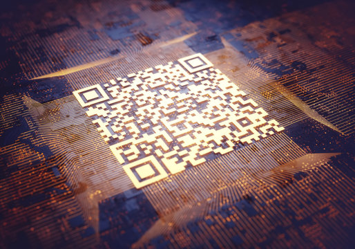 QR code, illustration