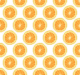 Oranges seamless pattern