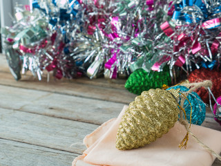 christmas on ribbon background