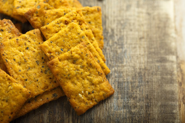 Homemade pumpkin crackers