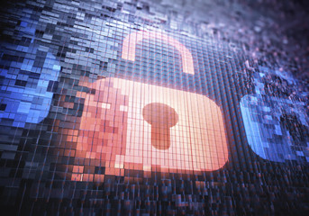 Padlock, illustration