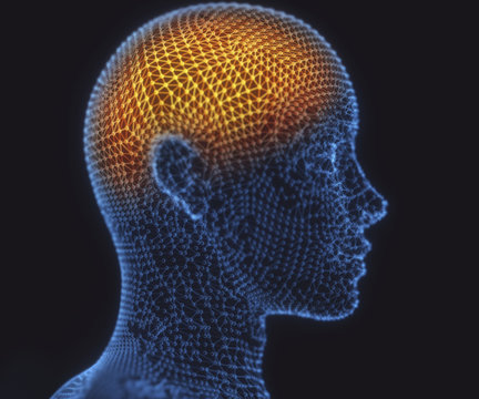 Abstract human head, illustration
